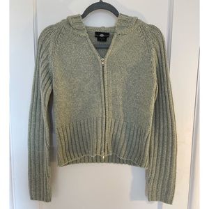 Vintage 90s Zip Up Cropped Sweater